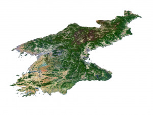 North Korea 3D Map Modèle 3D