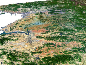 North Korea 3D Map Modèle 3D