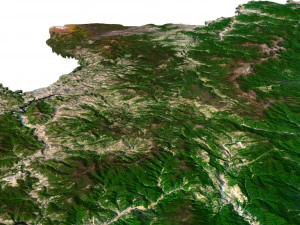 North Korea 3D Map 3D Model