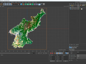 North Korea 3D Map Modèle 3D