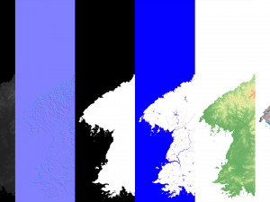 North Korea 3D Map Modèle 3D