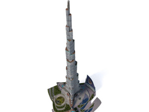 Burj Khalifa Dubai Modello 3D