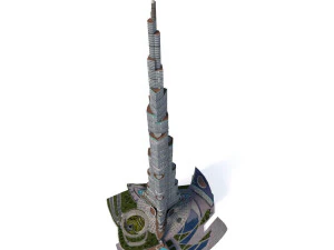 Burj Khalifa Dubai Modelo 3D