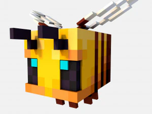 Minecraft Bee untuk Pencetakan dan Desain Model 3D