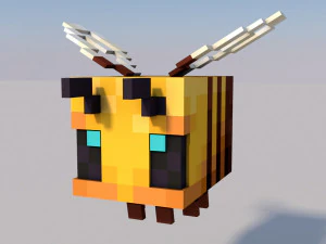 Minecraft Bee for Printing and Design 3D Model