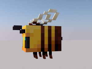 Minecraft Bee for Printing and Design 3D Модель