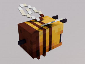 Minecraft Bee for Printing and Design 3D Модель