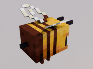 Minecraft Bee for Printing and Design 3D Model