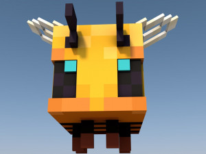Minecraft Bee for Printing and Design 3D Модель