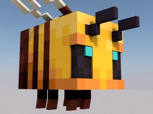 Minecraft Bee for Printing and Design 3D Модель