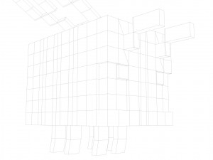 Minecraft Bee for Printing and Design 3D Модель