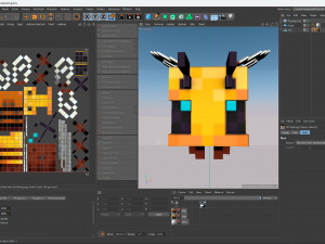 Minecraft Bee for Printing and Design 3D Модель