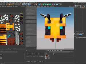 Minecraft Bee for Printing and Design 3D Model