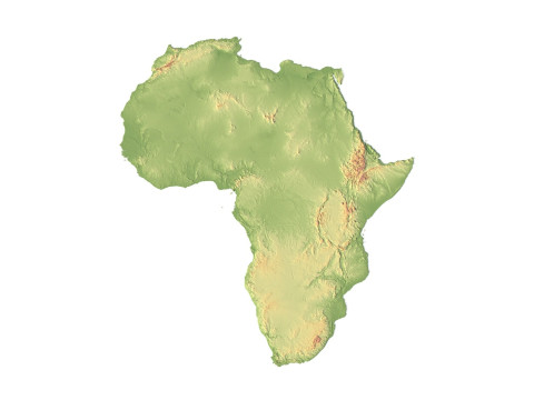 Relief of Africa Explore its Diverse Terrain 3D Модель
