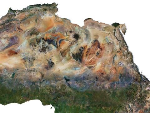 Relief of Africa Explore its Diverse Terrain 3D Модель