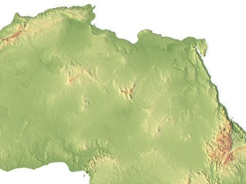 Relief of Africa Explore its Diverse Terrain 3D Модель