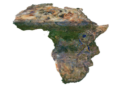 Relief of Africa Explore its Diverse Terrain 3D Модель