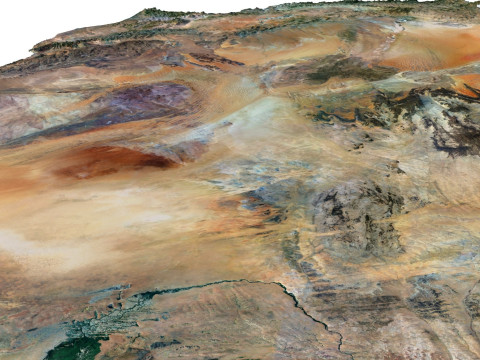 Relief of Africa Explore its Diverse Terrain 3D Модель