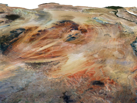 Relief of Africa Explore its Diverse Terrain 3D Модель