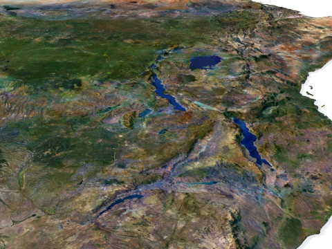 Relief of Africa Explore its Diverse Terrain 3D Модель