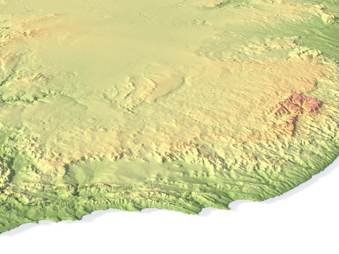 Relief of Africa Explore its Diverse Terrain 3D Модель