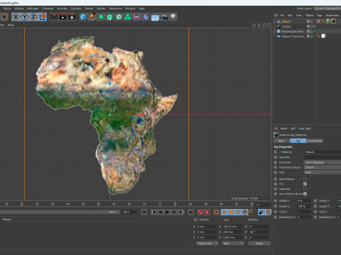 Relief of Africa Explore its Diverse Terrain 3D Модель