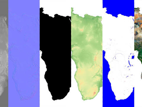 Relief of Africa Explore its Diverse Terrain 3D Модель