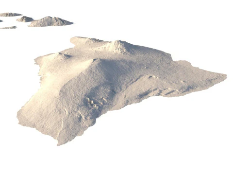 Hawaii Topographic Map STL Model 3D Print Model