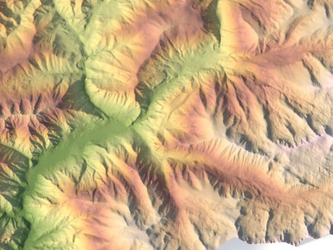 Andorra Topographic Map STL 3D Terrain Model for 3D Printing CNC Milling 3D Print Model