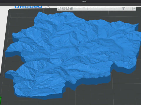 Andorra Topographic Map STL 3D Terrain Model for 3D Printing CNC Milling 3D Print Model