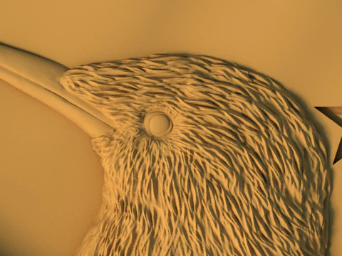 Neuseeland-Flagge 3D-Medaillon STL Kiwi-Vogel-Reliefmodell f&uuml;r 3D-Druck CNC 3D Druckmodell