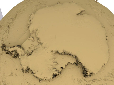 3D Printed Earth STL Model Exaggerated Relief Topography 3D Print Model