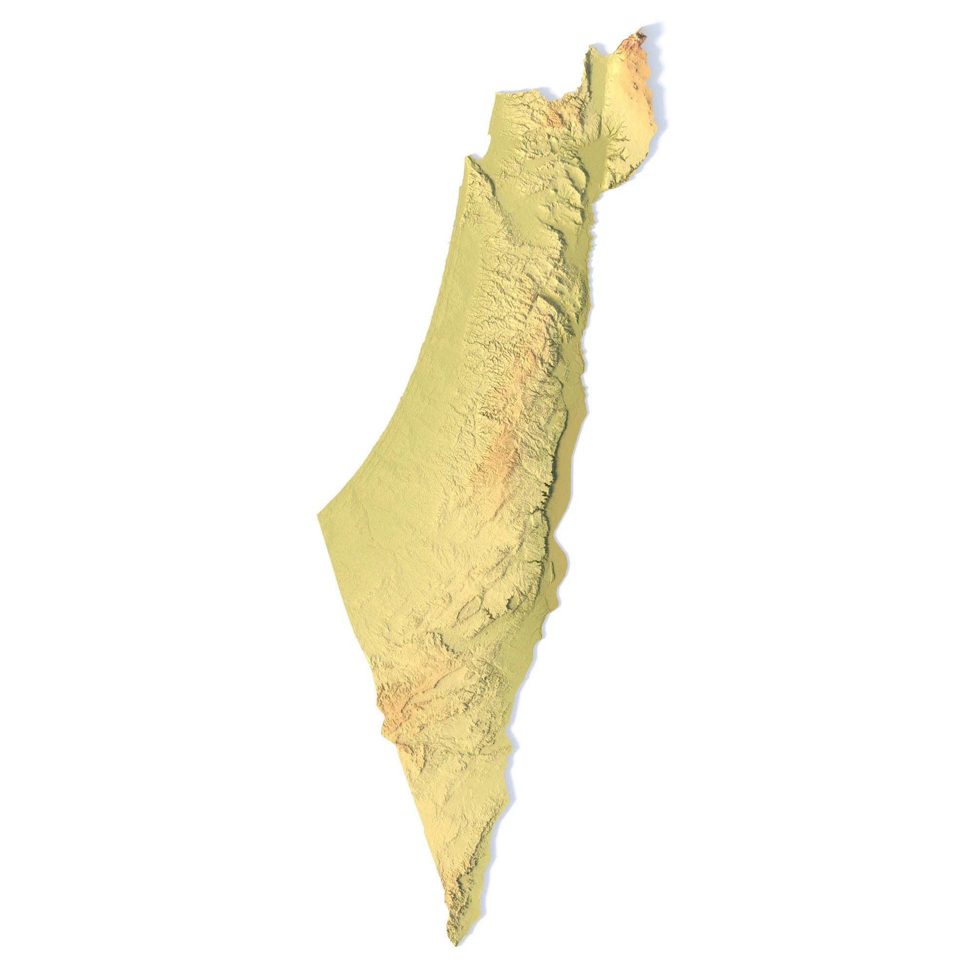 Israel 3D Topographic Map STL 3D Print Model .c4d .max .obj .3ds .fbx .stl .blend
