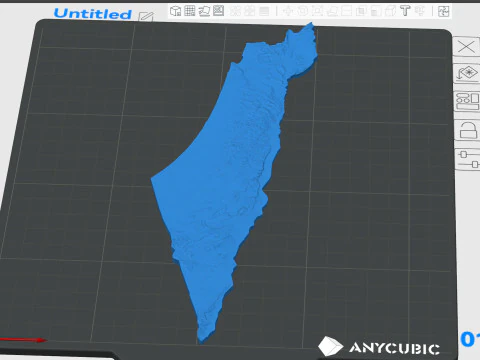 Israel 3D Topographic Map STL 3D Print Model