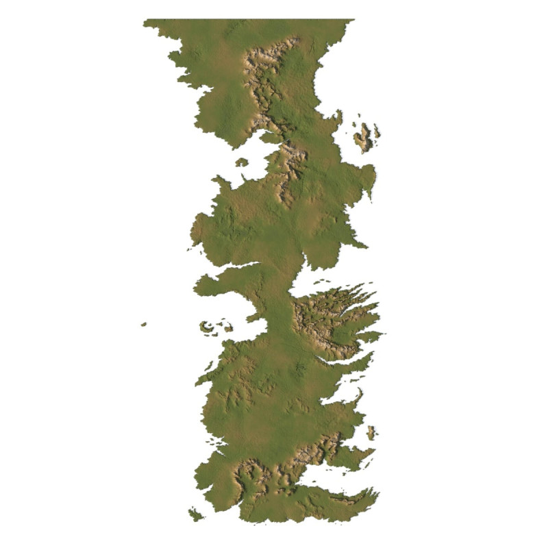Mappa 3D di Westeros stl Modello di stampa 3D .c4d .max .obj .3ds .fbx .stl .blend 