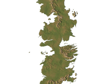 Mappa 3D di Westeros stl Modello di stampa 3D