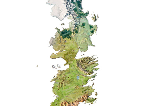 Mappa 3D di Westeros stl Modello di stampa 3D