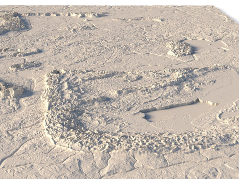 STL Peta 3D Bumi Tengah Model Cetak 3D