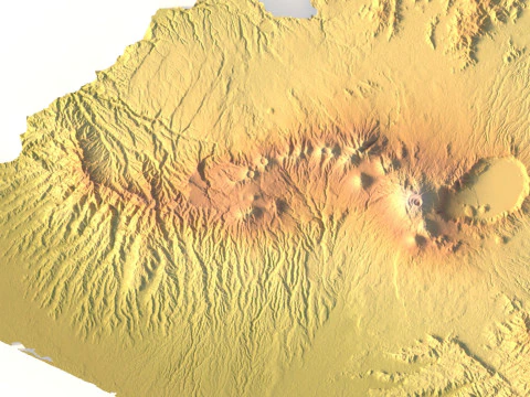El Salvador Topographic Map for 3D Printing CNC Carving 3D Print Model