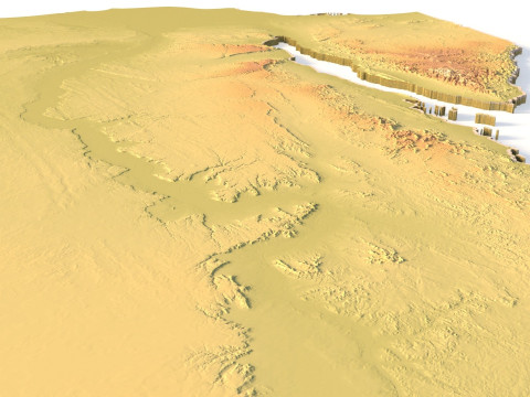 Peta Topografi Mesir untuk Pencetakan 3D Ukiran CNC Model Cetak 3D