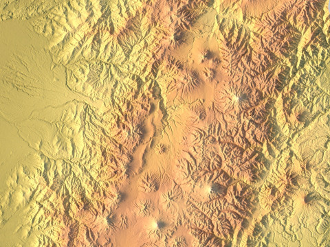 Mappa topografica dell'Ecuador per la stampa 3D di intaglio CNC Modello di stampa 3D