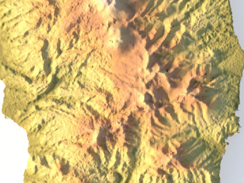 Dominica Topographic Map for 3D Printing CNC Carving 3D Print Model