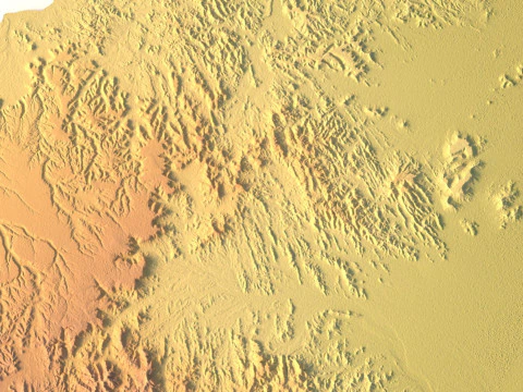 Djibouti Topographic Map for 3D Printing CNC Carving 3D Print Model