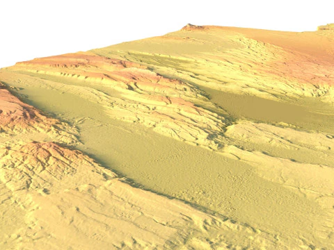 Djibouti Topographic Map for 3D Printing CNC Carving 3D Print Model