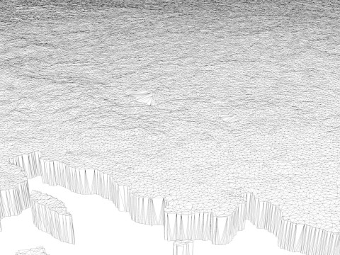 Model STL Peta Topografi Denmark Model Cetak 3D