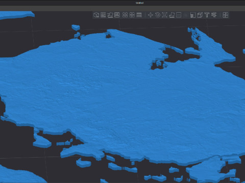 Model STL Peta Topografi Denmark Model Cetak 3D