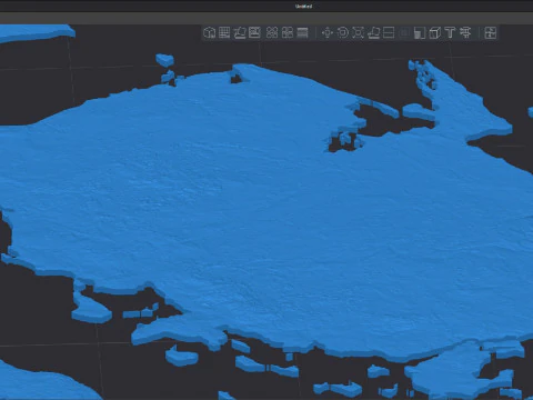 Denmark Topographic Map STL model 3D Print Model
