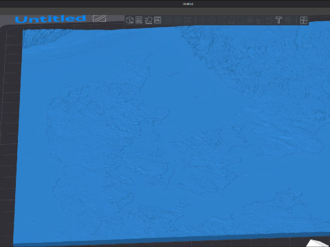 Model STL Peta Topografi Denmark Model Cetak 3D
