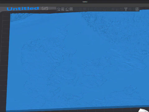 Denmark Topographic Map STL model 3D Print Model