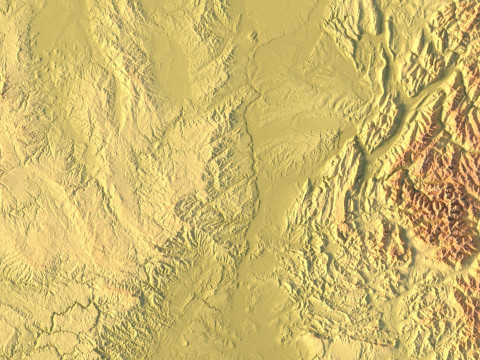 Peta Topografi Prancis untuk Pencetakan 3D Ukiran CNC Model Cetak 3D